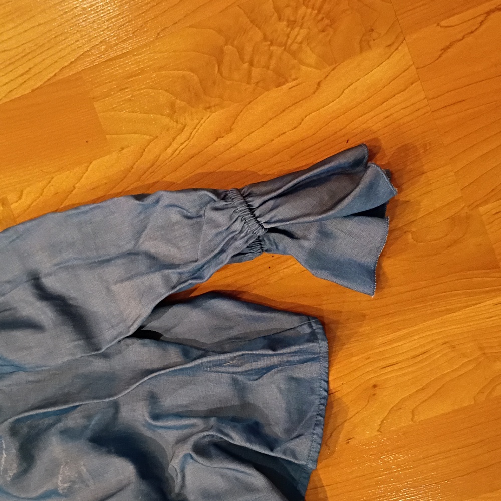 Blue Ruffled Blouse - Picture 2 of 3